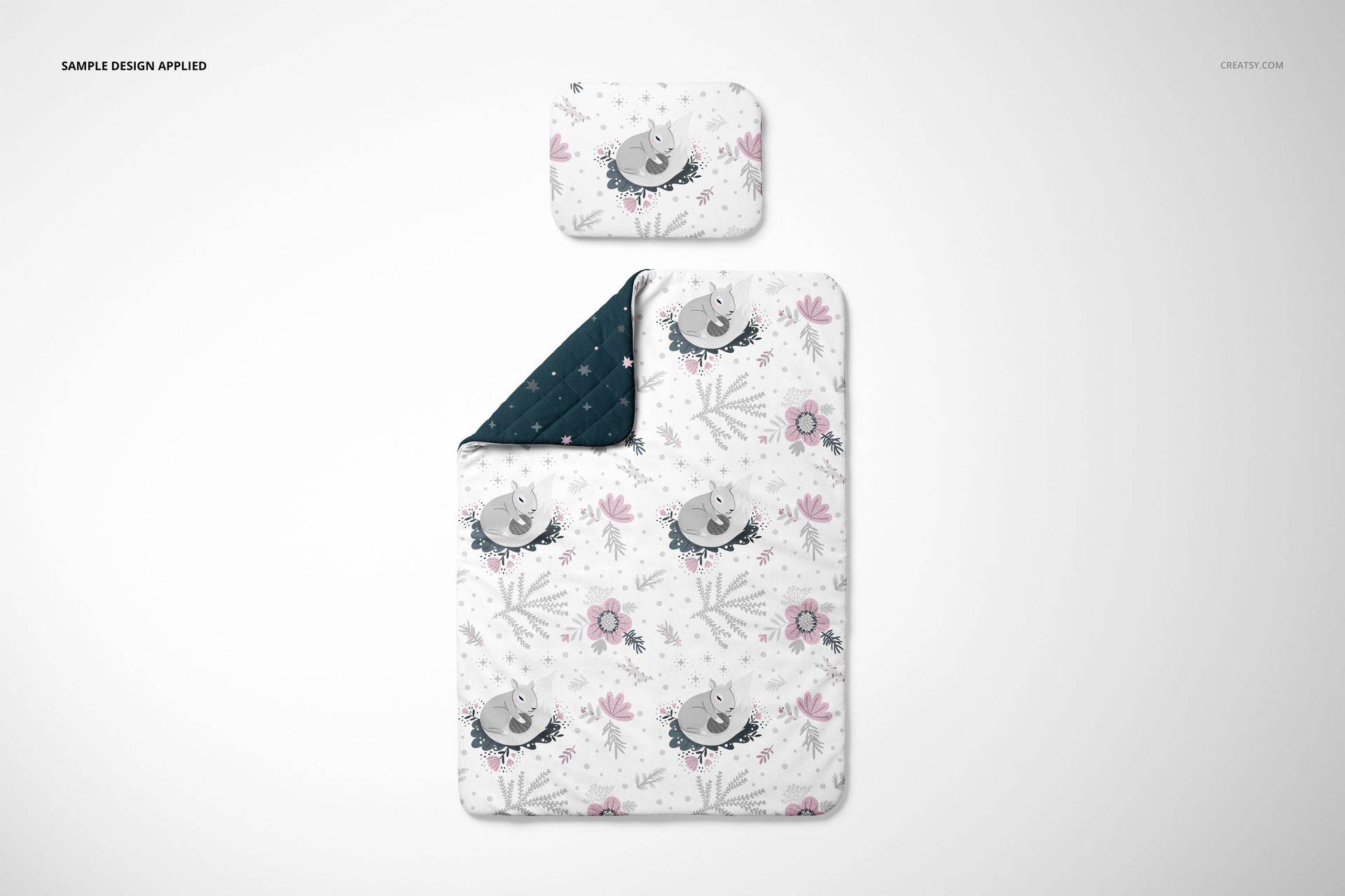 Double-sided Baby Bedding Set Mockup Set - mockup screenshot 14