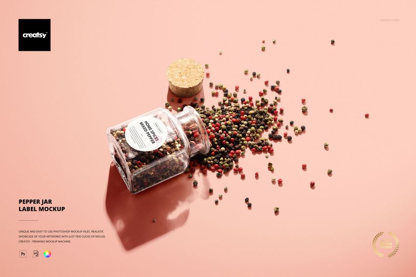 Pepper Jar Label Mockup - mockup screenshot 1