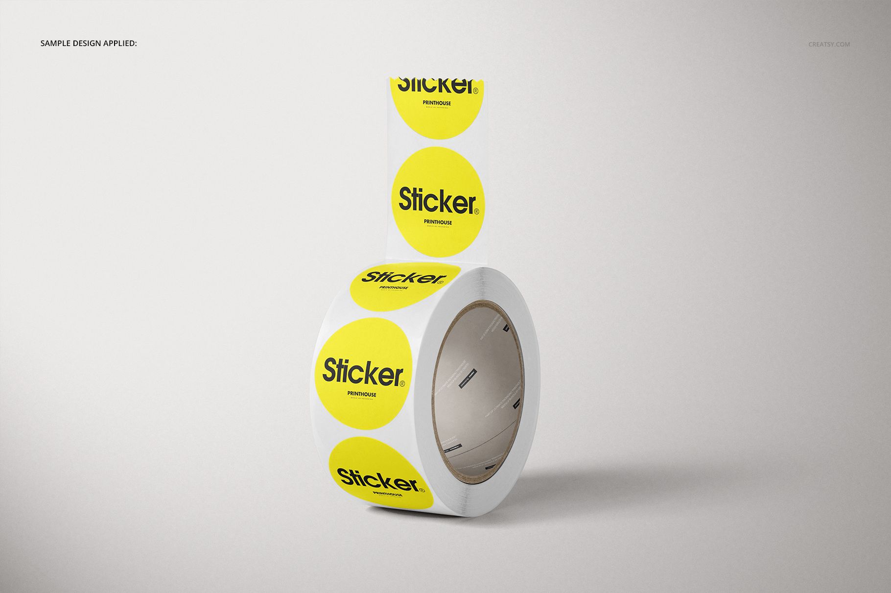 Round Roll Stickers Mockup Set - mockup screenshot 9
