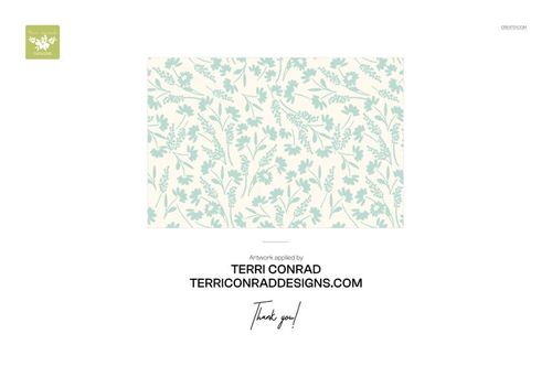 Front view of a living room sofa mockup featuring an upholstered surface with a light floral pattern in soft green.