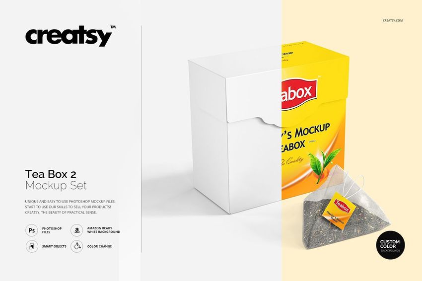 Tea Box Mockup Set 2 - mockup screenshot 1