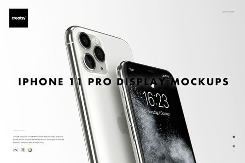 Mockup featuring dual iPhone 11 Pro models in silver, with visible camera lenses and realistic screen reflections.