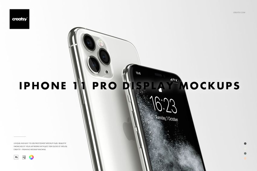 iPhone 11 Pro Display Mockup Set - mockup screenshot 1