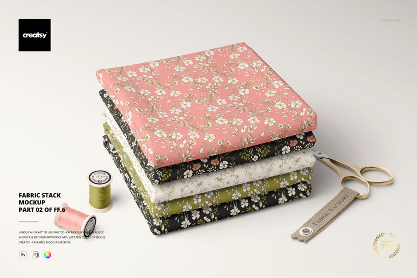 Fabric Stack Mockup (02/FFv.6) - mockup screenshot 1