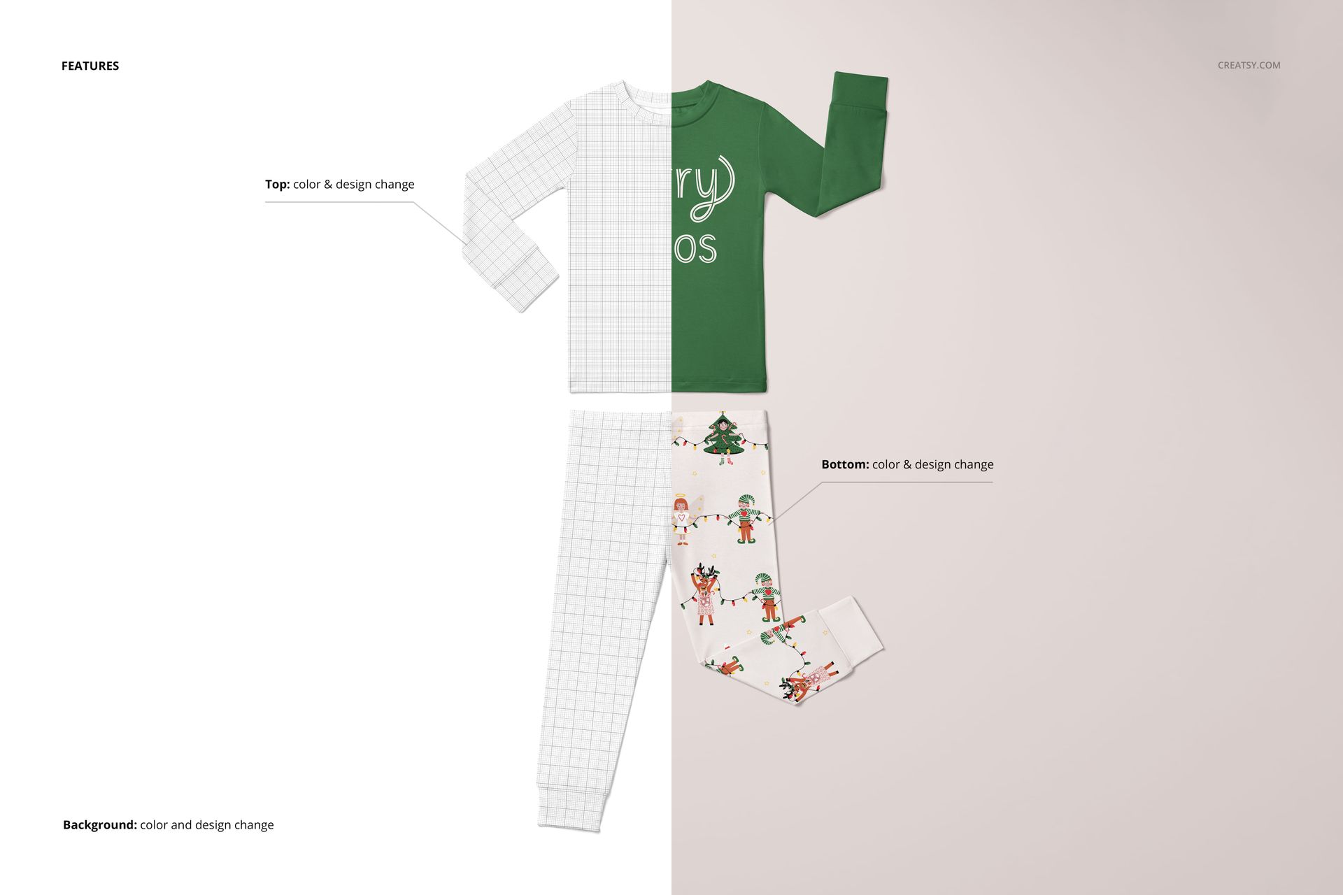 Two Piece Toddler Pajama Mockup Set - mockup screenshot 3