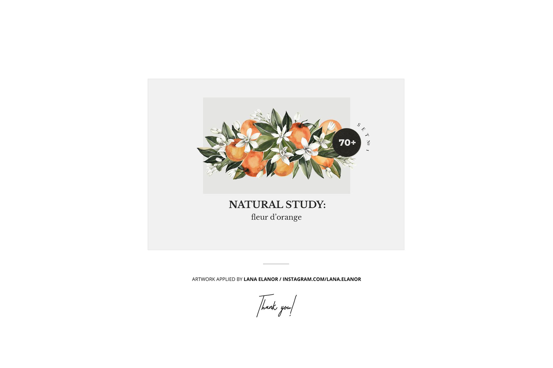 Front view of a stand up zip lock pouch mockup featuring an orange floral design with green leaves on a light background.