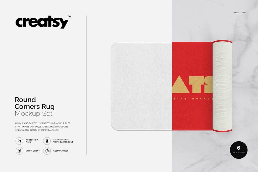 Round Corners Rug Mockup Set - mockup screenshot 1