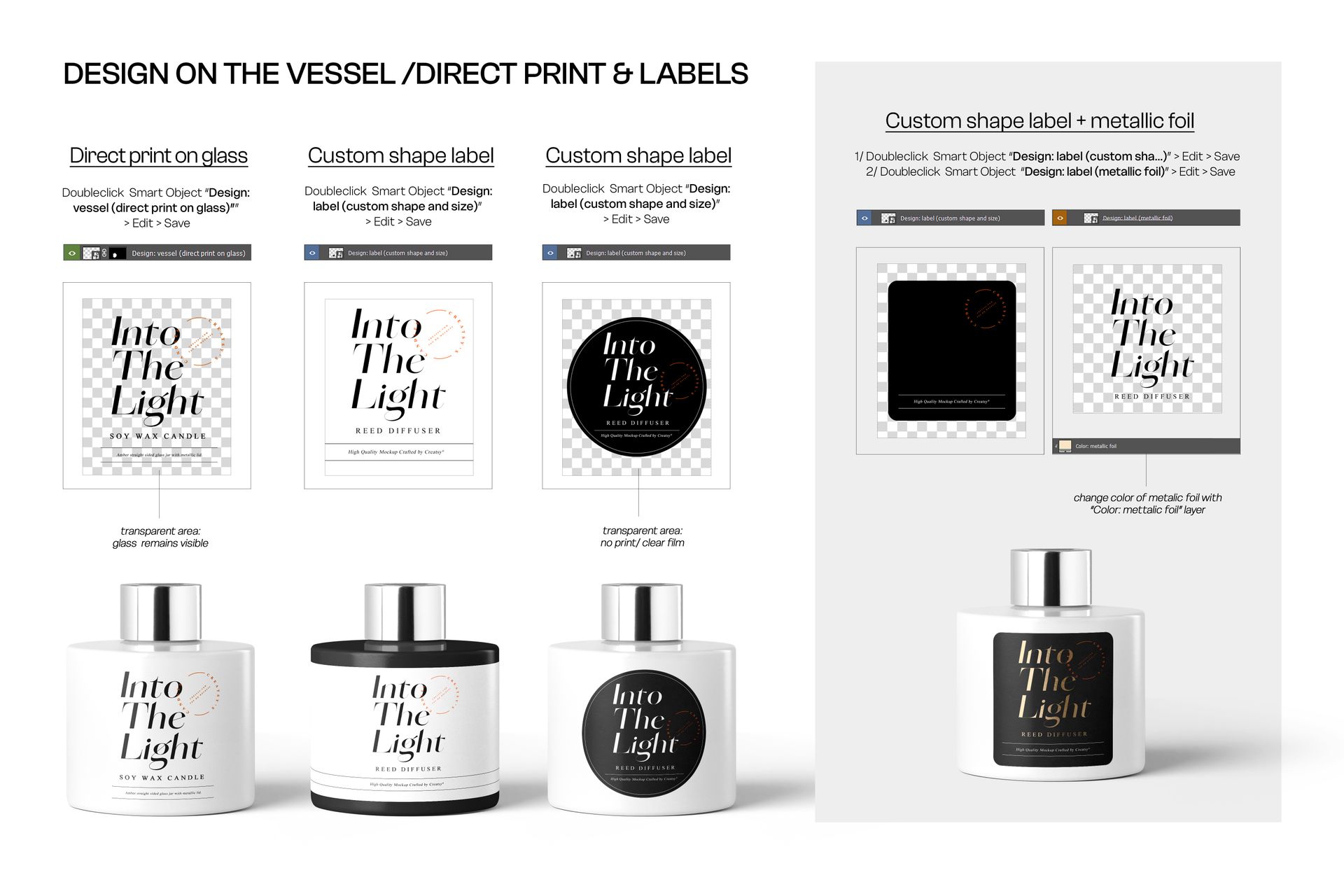 Reed diffuser and packaging box mockup in sunlight, featuring white bottles with black caps and customizable labels.