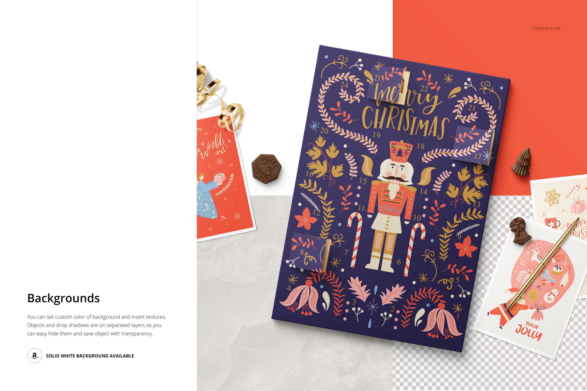 Paper Advent Calendar Mockup Set - mockup screenshot 6