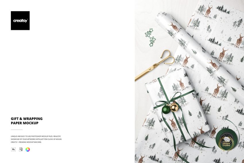 Gift & Wrapping Paper Mockup - mockup screenshot 1
