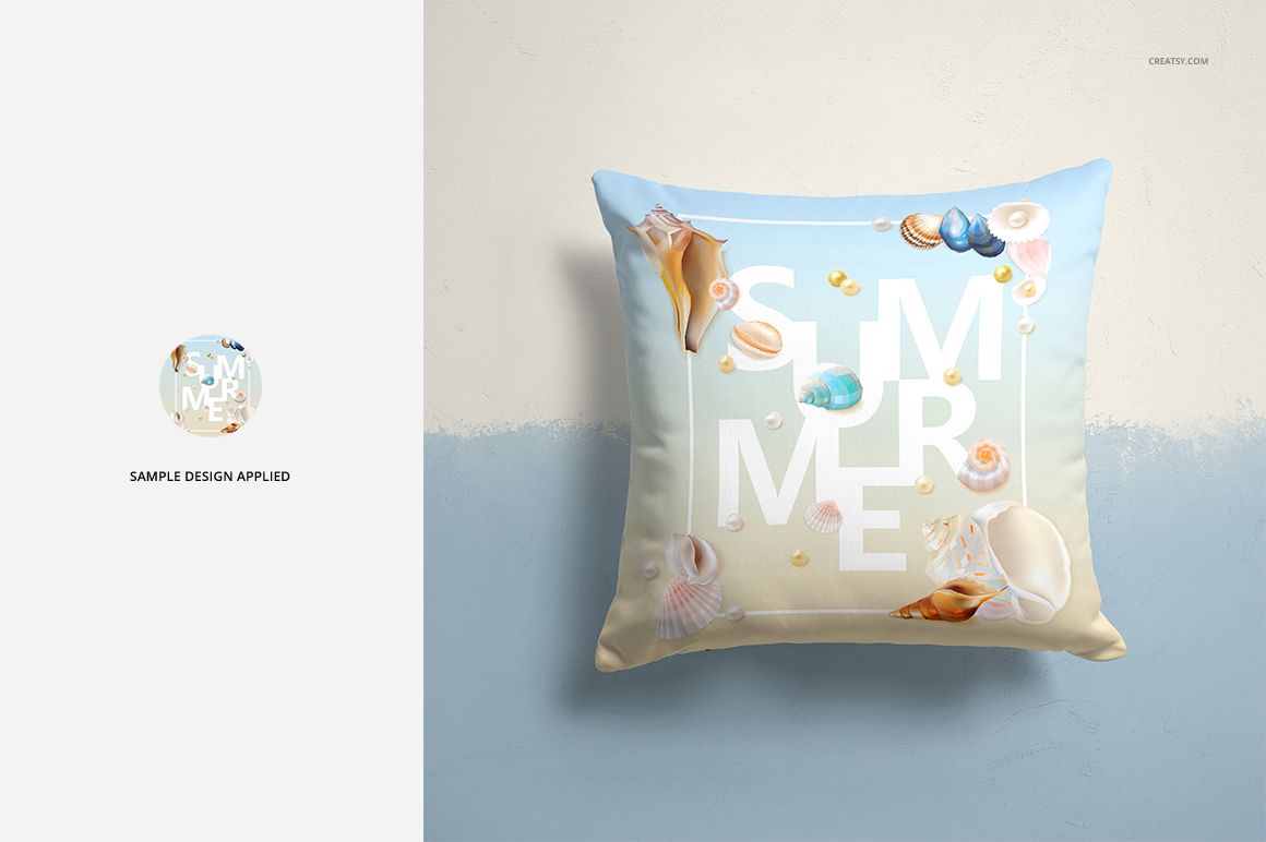 Polyester Throw Pillow Mockup Set - mockup screenshot 11