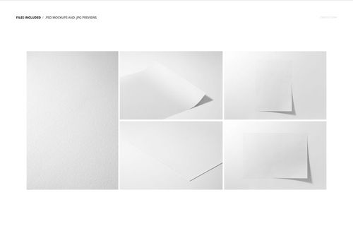 Set of five A3 fine art print mockups on white backgrounds, showing textured and smooth paper surfaces.