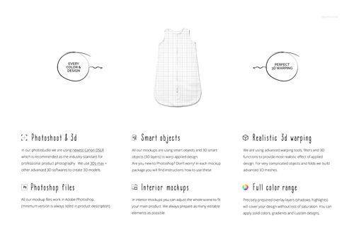 Front view of a baby wearable blanket mockup with a subtle grid pattern, displayed on a white background.