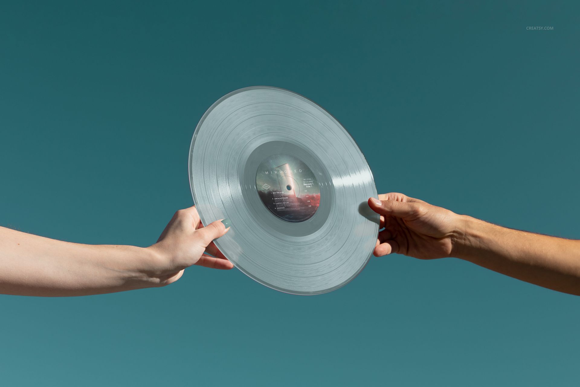 Translucent Colored Vinyl Record Mockup Set v.3 - mockup screenshot 9