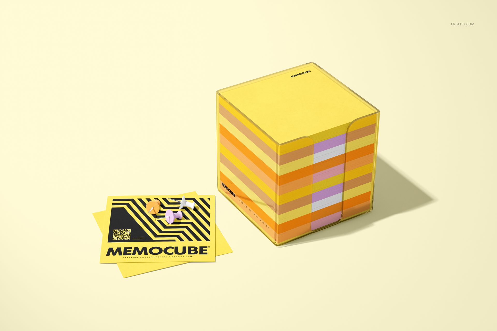 Memo Block Cube in Acrylic Holder Mockup Set 2 - mockup screenshot 5
