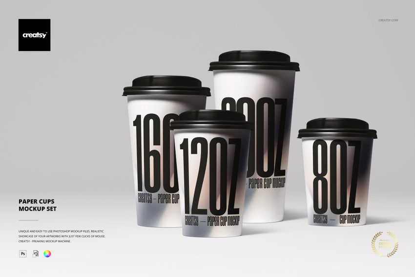 Paper Cups Mockup Set - mockup screenshot 1