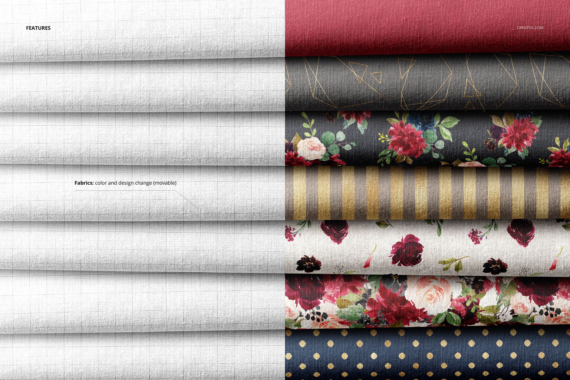 Fabric Stack Mockup Set - mockup screenshot 3