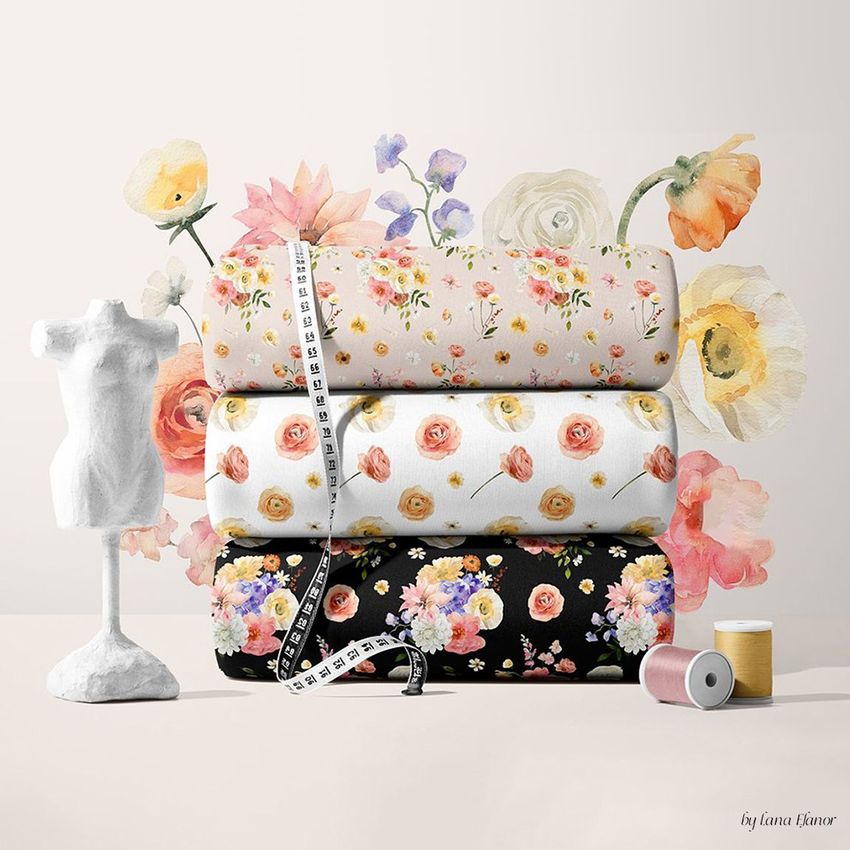 Flirty Spring Flowers Patterns by Lana Elanor - Files in Use example