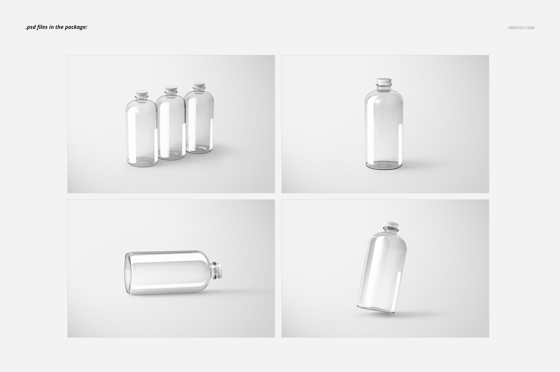 Glass Bottle Mockup Set v.2 (water edition) - mockup screenshot 2