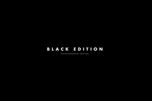 Centered white text reading 'Black Edition' and smaller text on a solid black background, minimalistic style.