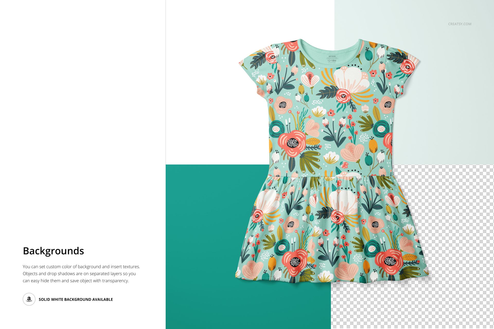 Toddlers Rib Dress Mockup Set - mockup screenshot 6