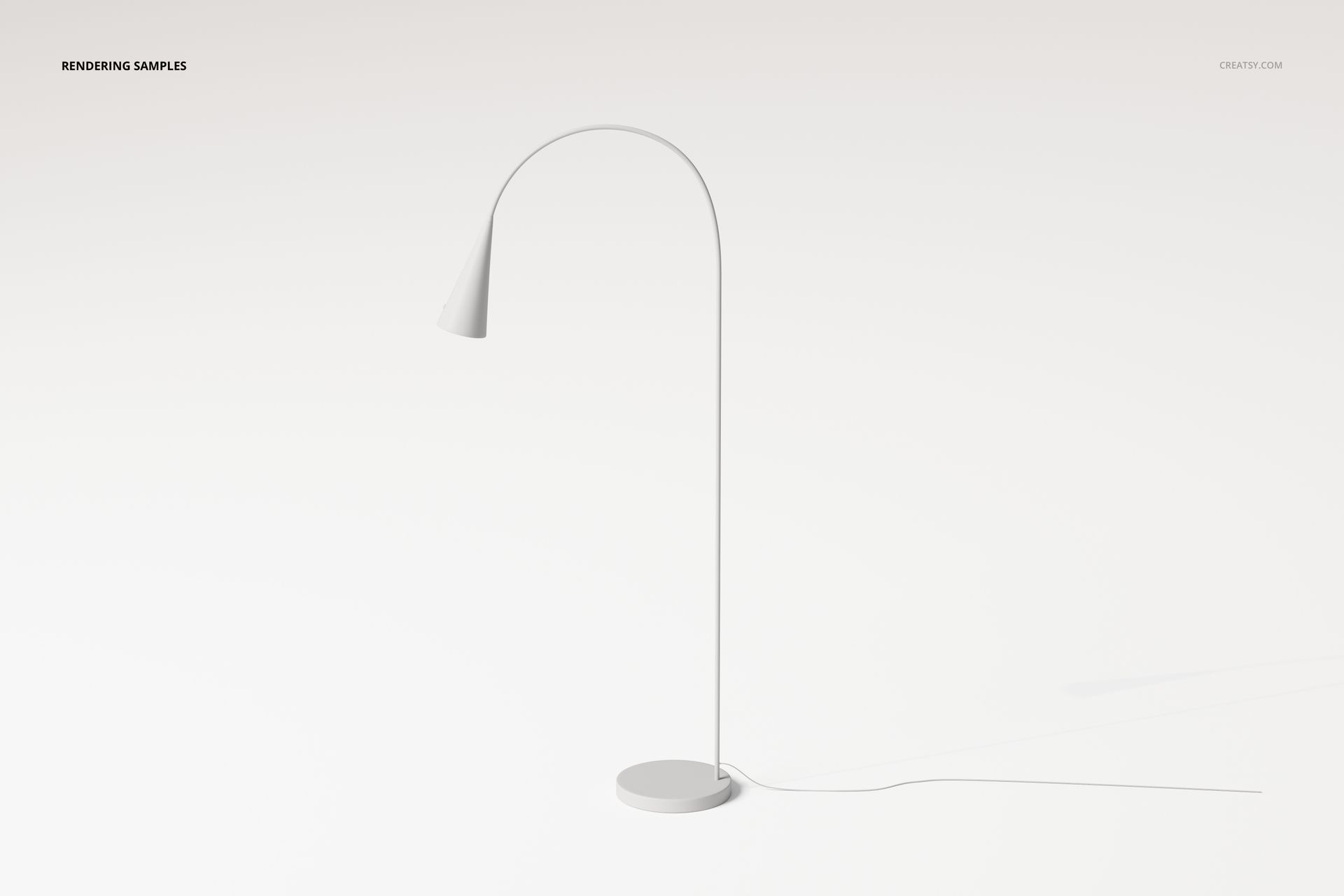 Mid-Century Arc Floor Lamp 3D Model - mockup screenshot 2