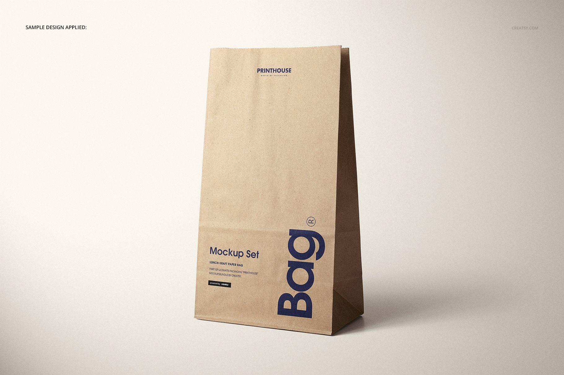 Lunch Kraft Paper Bag Mockup Set - mockup screenshot 5