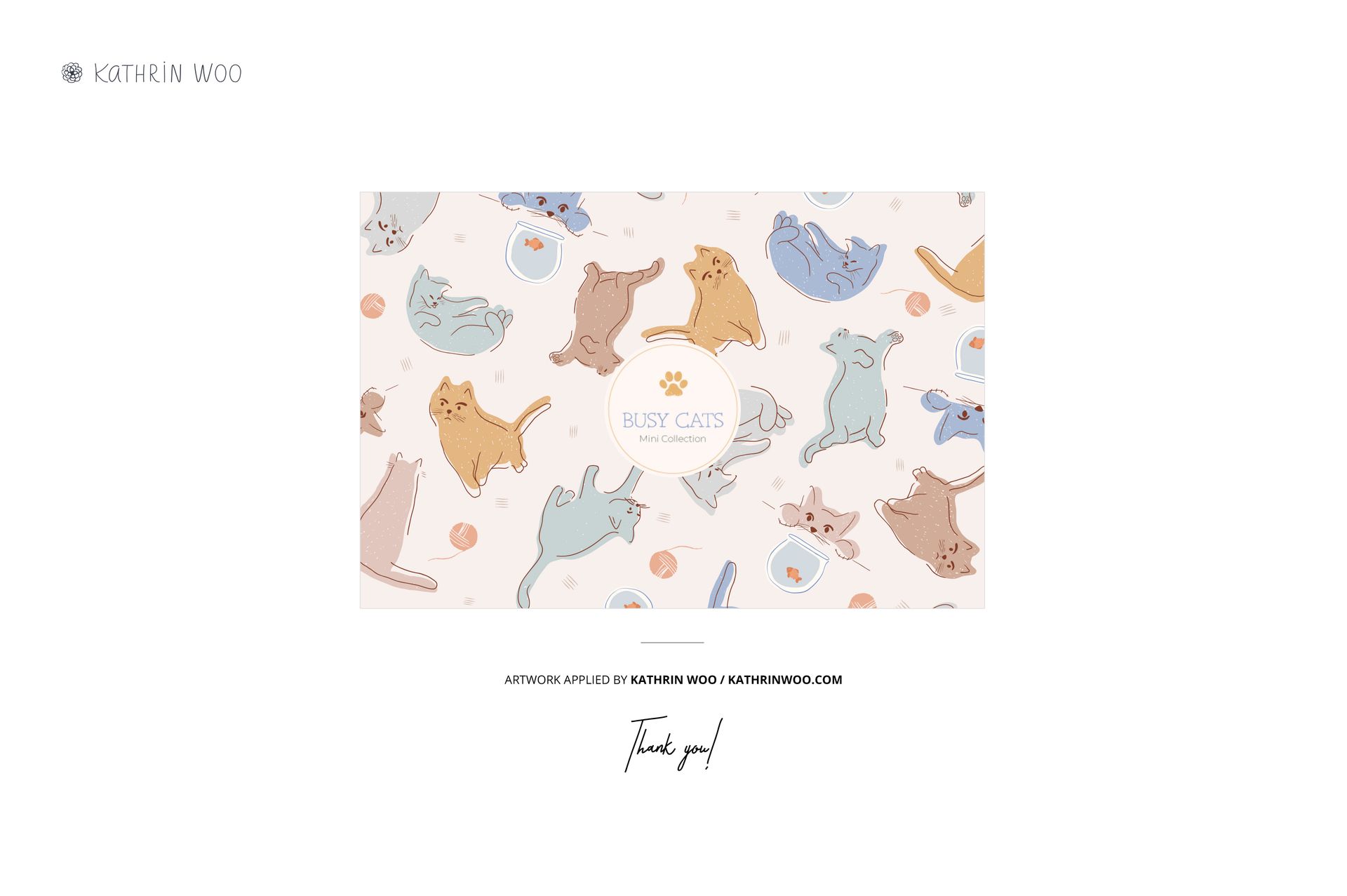 Front view of a nursery canvas bean bag mockup featuring playful cat illustrations in soft pastel colors on a light background.