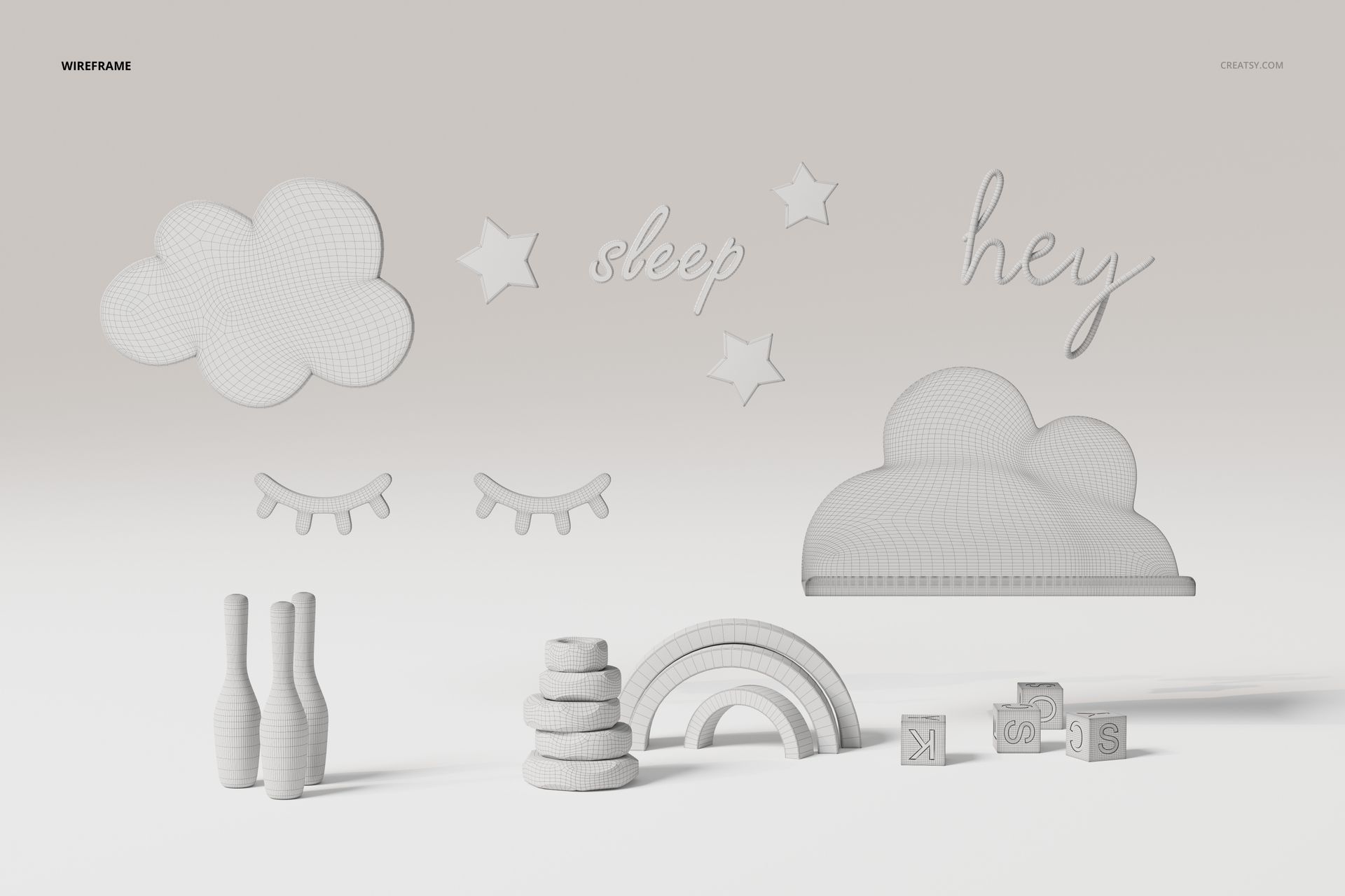 Nursery Decor Collection 3D Models - mockup screenshot 5