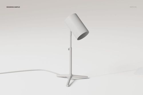 Adjustable cylinder desk lamp in matte white finish, shown from a front angle on a minimal light background.