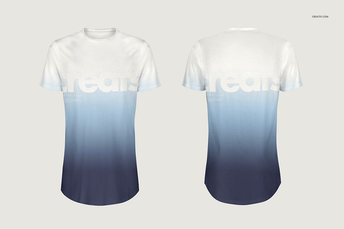 Longline T-shirt Mockup Set - mockup screenshot 2