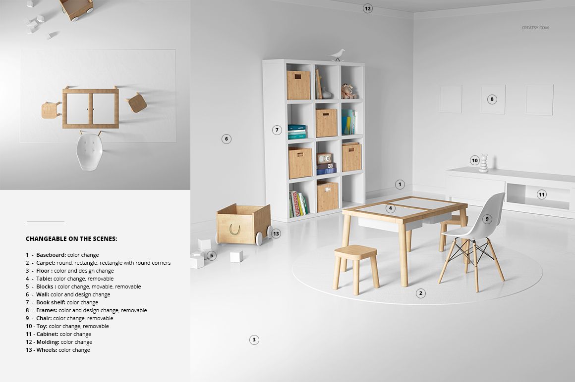 Kids Room Carpet Mockup Set 4 - mockup screenshot 2