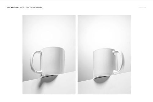 PSD mockup featuring a plain white mug placed on a rectangular block, captured in a clean, bright environment.