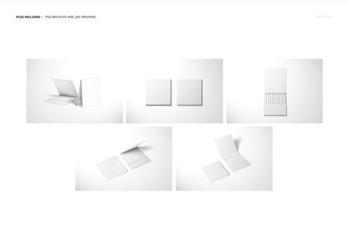 Five white matchbox and matchbook mockups arranged on a clean white surface, featuring front and top views.