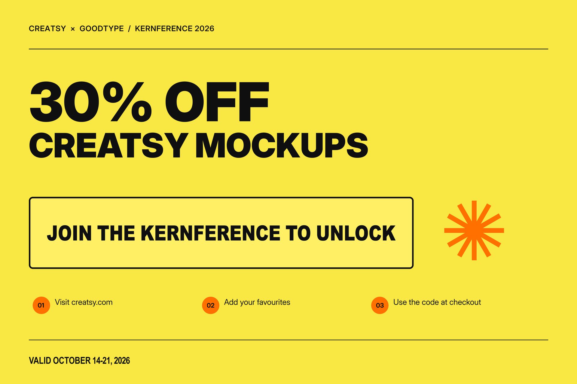 30% off Creatsy Mockups