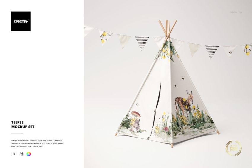 Teepee Tent Mockup Set - mockup screenshot 1