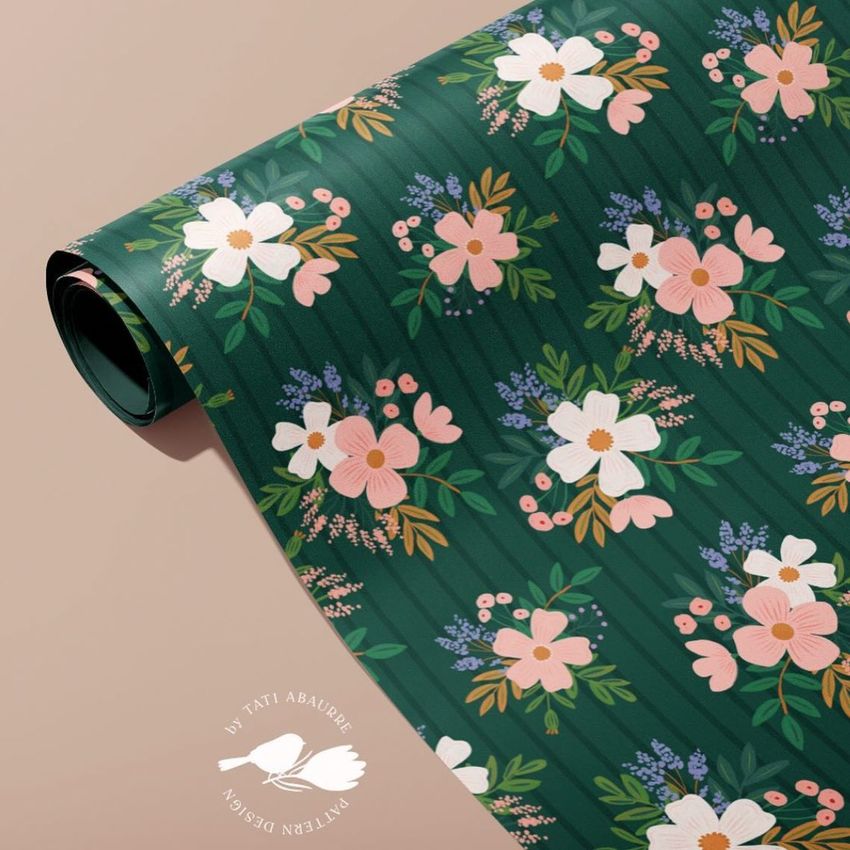 Floral Stripes by Tati Abaurre - Files in Use example