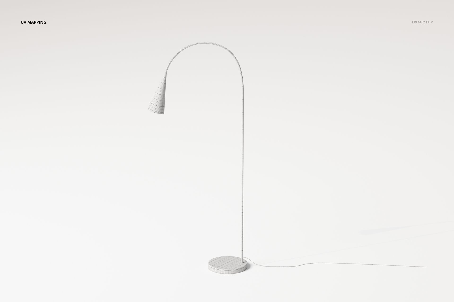 Mid-Century Arc Floor Lamp 3D Model - mockup screenshot 5