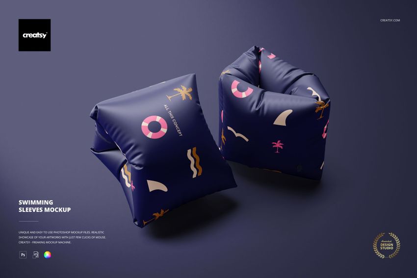 Inflatable Swimming Sleeves Mockup Set - mockup screenshot 1
