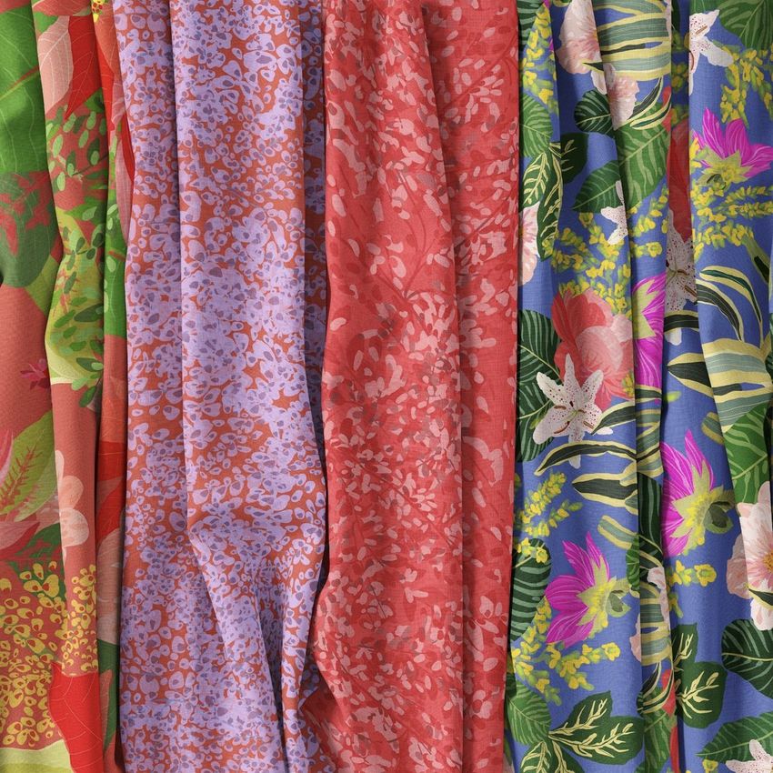 Colourful tropical florals by Eleny V Eksterman - Files in Use example