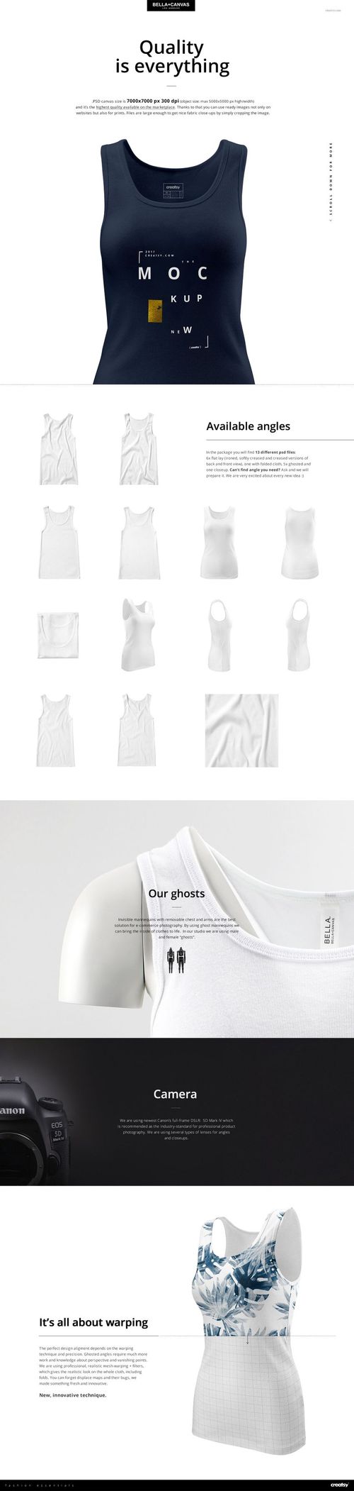 Women's rib tank top mockup in dark blue, displayed from the front, with customizable design area on chest.