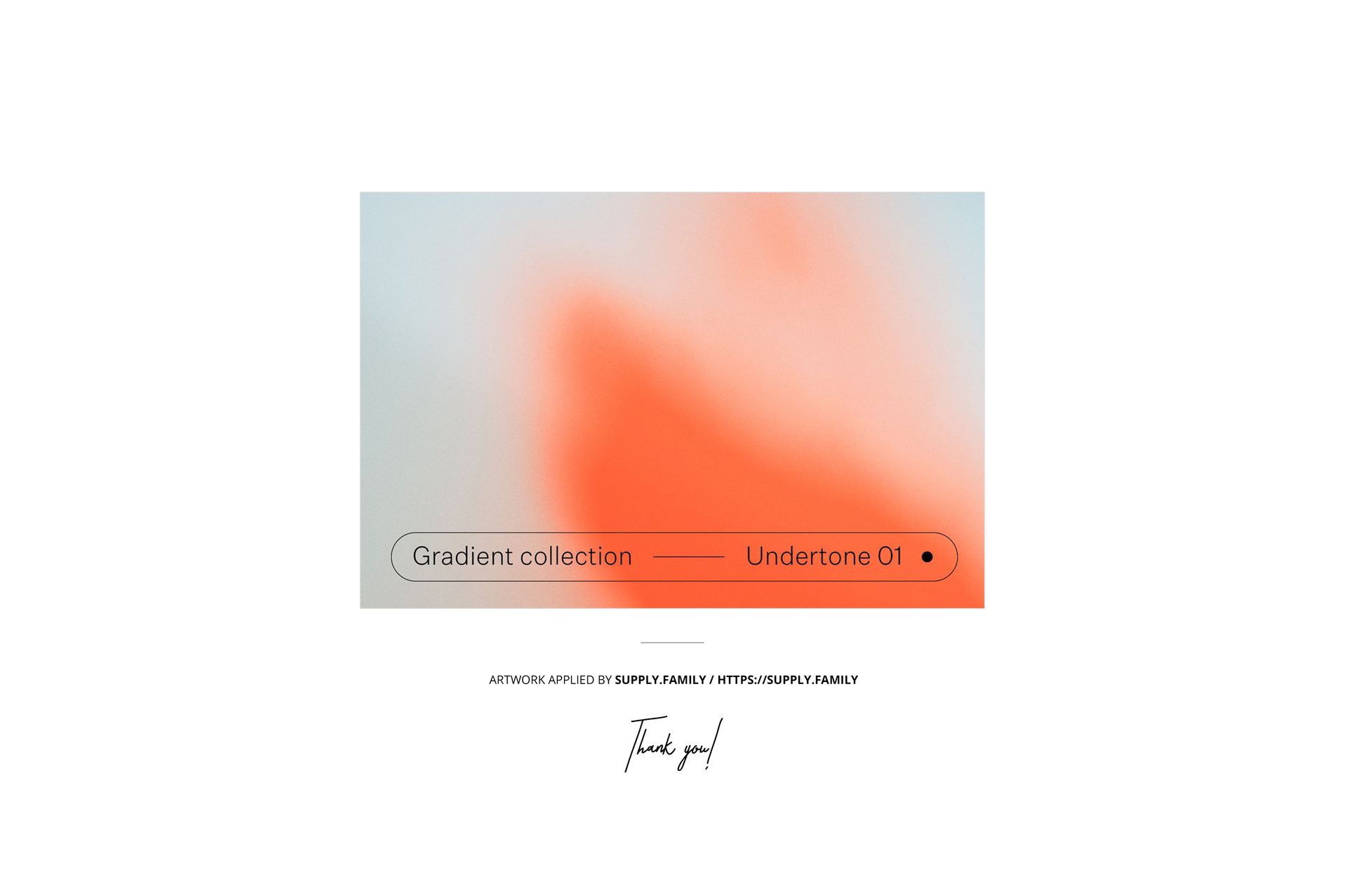 Roll-up photography backdrop mockup featuring a soft gradient pattern in orange and gray tones, shown from the front.
