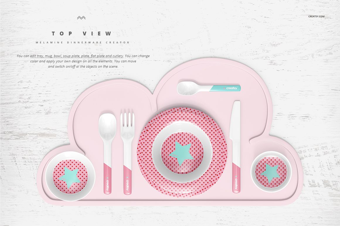Melamine Dinnerware Creator Mockup Set - mockup screenshot 3