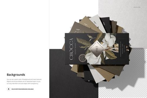 Chocolate bar packaging mockup set displayed in layered arrangement, showing various wrapper designs and textures.