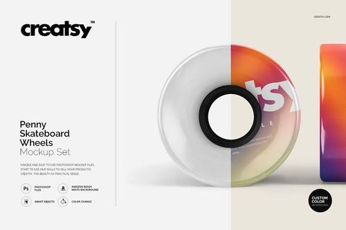Penny Skateboard Wheels Mockup Set - mockup preview 1