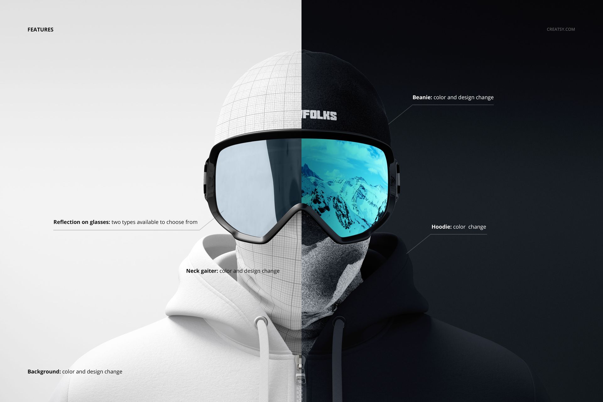 Neck Gaiter Mockup Set (2 types) - mockup screenshot 3