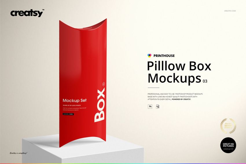 Pillow Box Mockup Set (03) - mockup screenshot 1