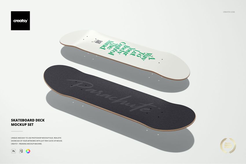 Skateboard Deck Mockup Set - mockup screenshot 1
