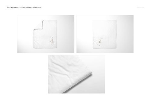 Baby duvet cover mockup displayed flat and partially folded, with a soft toy placed on the fabric surface.