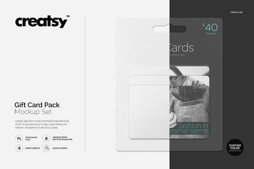 Gift Card Pack Mockup Set - mockup preview 1